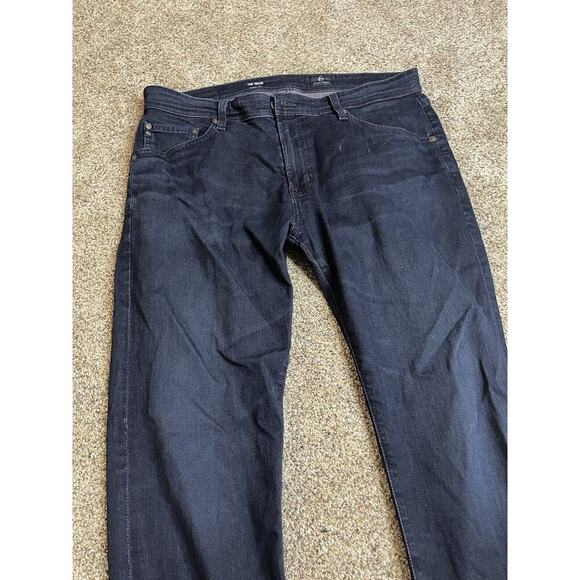 Adriano Goldschmied Jeans Mens 36x34 Blue Denim Modern Slim Tellis Distressed - Picture 1 of 9